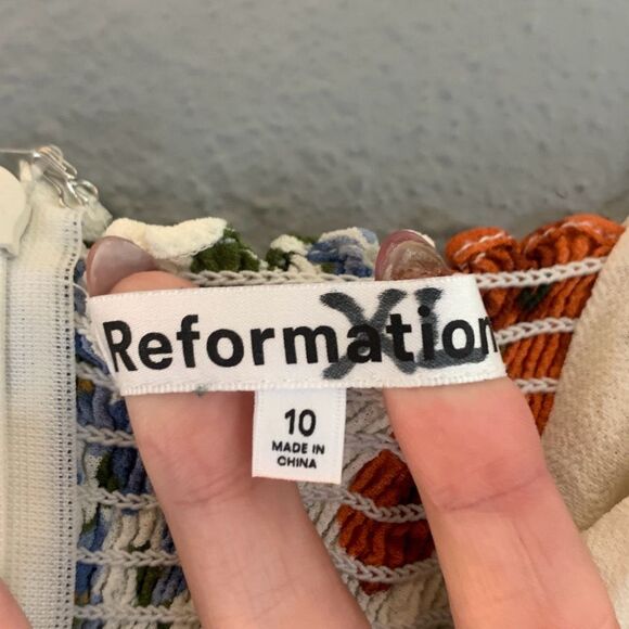 Floral Slip Midi Dress in Cream with Yellow & Red Blooms - Picture 2 of 9